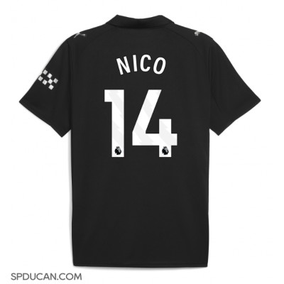 Muški Nogometni Dres Manchester City Nico Gonzalez #14 Gostujuci 2025-26 Kratak Rukav Muški Nogometni Dres Manchester City Nico Gonzalez #14 Gostujuci 2025-26 Kratak Rukav